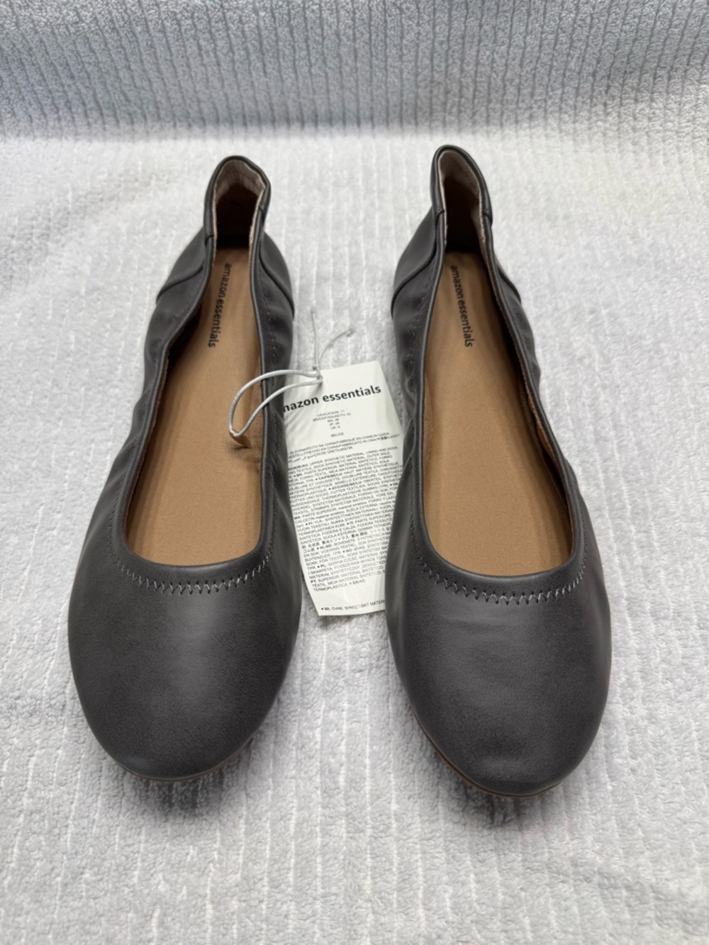 Amazon Essentials Women's Charcoal Ballet Flats